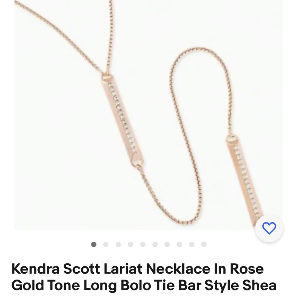 Kendra Scott lariat Shea necklace ROSE GOLD